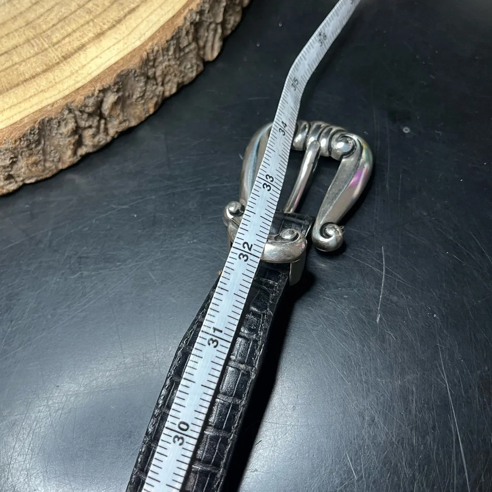 Brighton classic belt Elegant Silver and Black medium - Picture 3 of 7